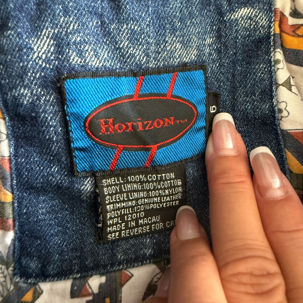 Vintage Horizon Denim Jacket – Warm | Genuine Leather Trim (Toddler) - Picture 5 of 5